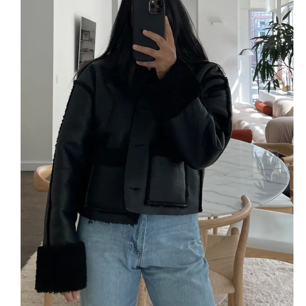 Who What Wear Black Teddy Jacket